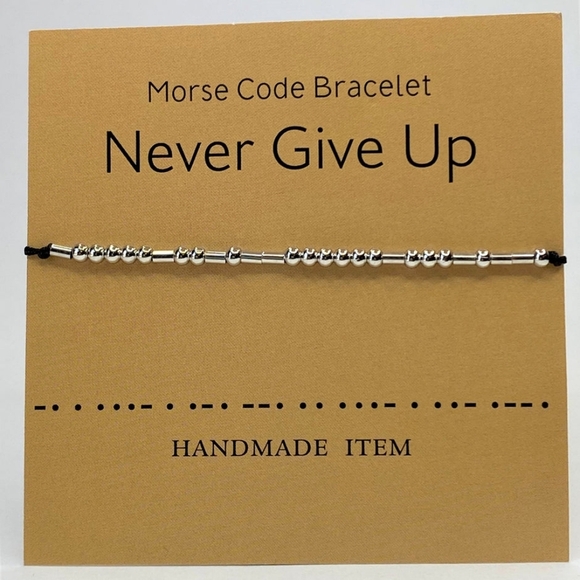 NEW! Morse Code Bracelet- Never Give Up - Picture 7 of 7